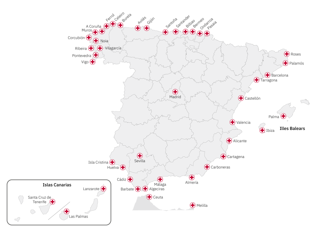 Centros de Sanidad Marítima del Instituto Social de la Marina